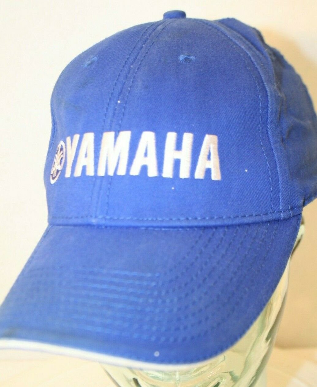 Yamaha Blue White embroidered logo Strapback Dad Trucker Cap Hat