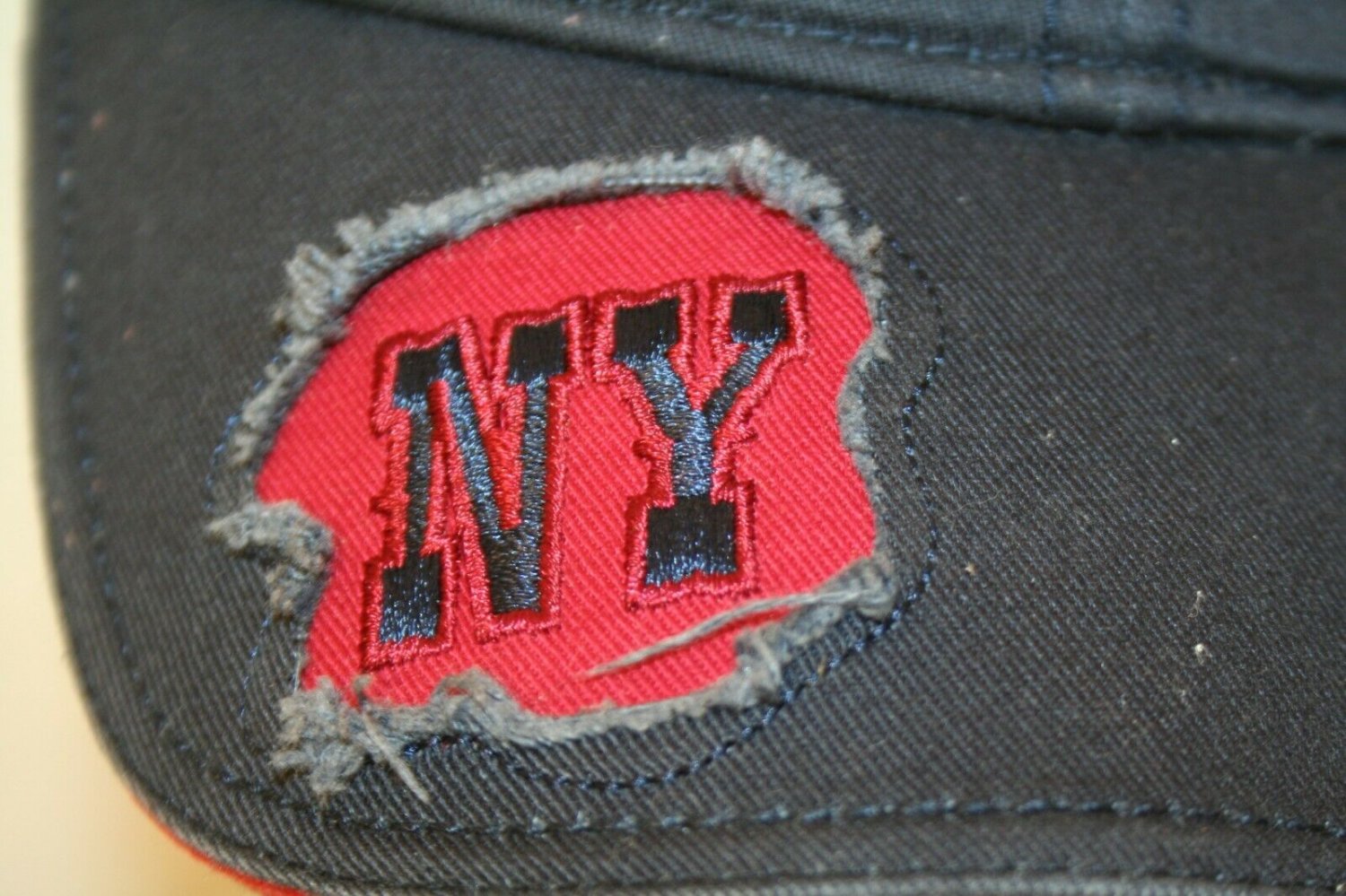 NY distressed logo Blue Strapback adjustable souvenir trucker Dad Cap hat