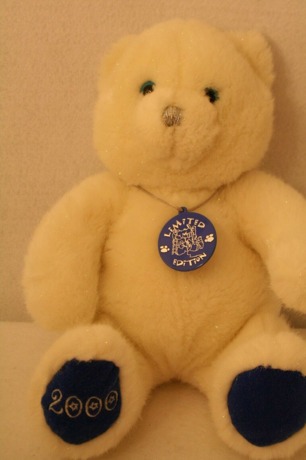 Build a Bear Workshop Millennium Cub Bear 2000 Ltd Ed White Sparkly Necklace