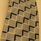 Belisi Men's Light Dark Blue Silver Squares Geometric Neck Tie 100% silk