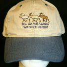 Big Game Alaska Wildlife Ctr Souvenir snapback Dad trucker cap hat khaki tan