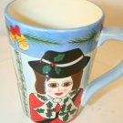 Susan Paley by Ganz Christmas Holiday Ladies Coffee/Tea mug 5"x4" Blue Green Red