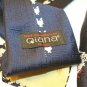 Qiana Navy Blue Silver Gray Knight Horse Steed Nylon Men's Neck Tie