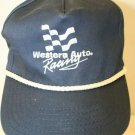 Western Auto Racing Navy Blue White logo braid Snapback trucker Dad Cap hat