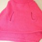 Build a Bear Workshop Pink Sequin Bead Sweater-knit Cape Outfit Costume