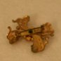 VTG Coro Butterfly Brooch Alias Pink Aqua Blue Teal Rhinestones Gold Tone