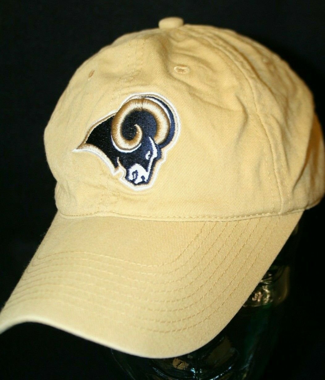 NFL Los Angeles CA Rams Gold embroidered logo strapback souvenir cap hat