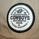 OK State University Cowboys Authentic Gear strapback Khaki Tan Cap Hat Patch