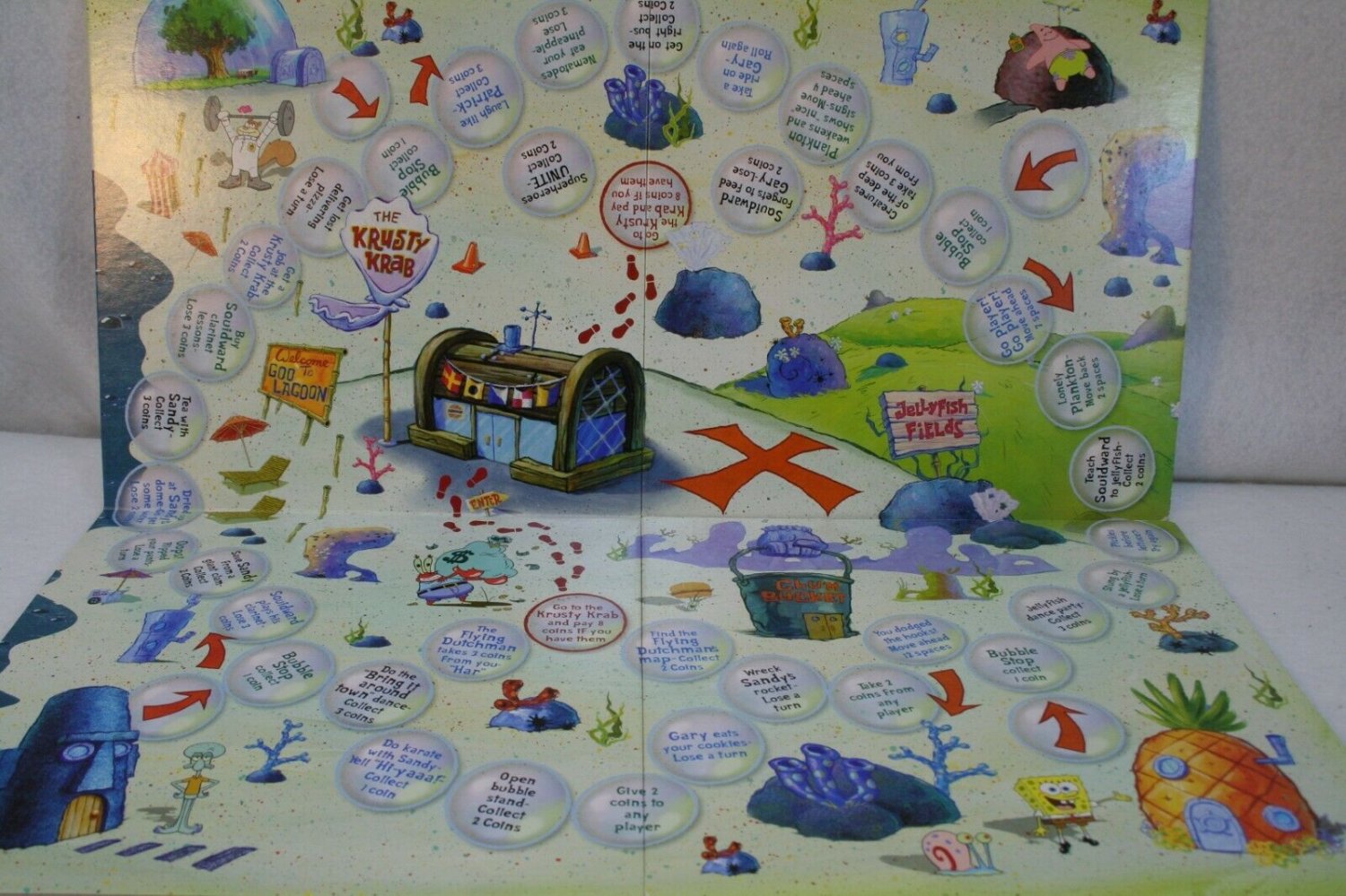 Spongebob Squarepants Wacky Race to Krusty Krab Game Board Mattel REPLACE