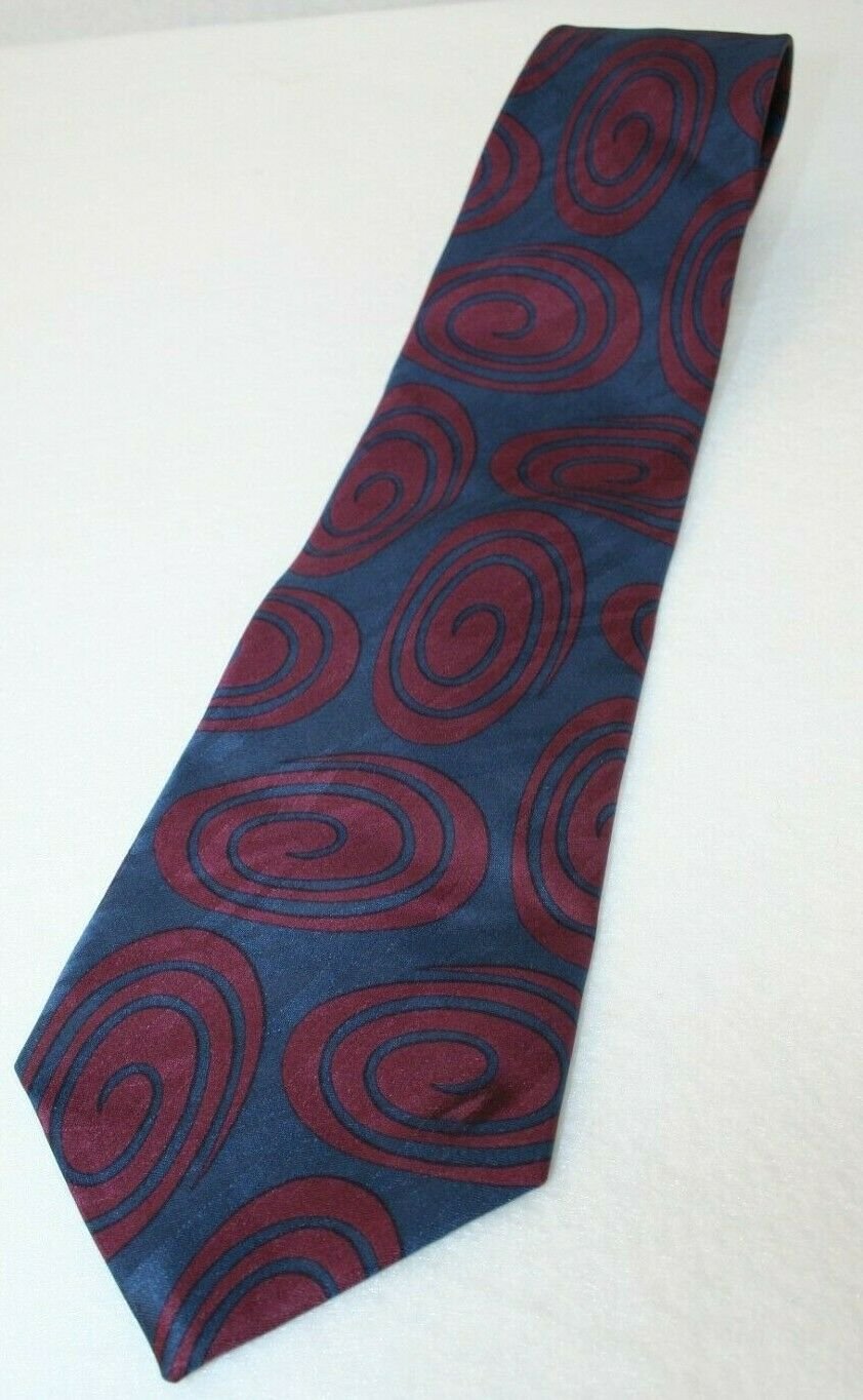 Daniel Craig d.c. red blue Geometric swirls Men's silk Necktie crafts
