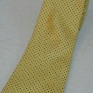 VTG Oleg Cassini (made in USA) yellow Black dot Men's silk necktie crafts