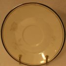 Seizan Fine China Carolyn 7906 Saucer Silver White Gray Rose Leave REPLACE