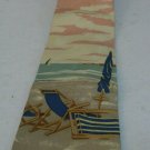 Nautica Beach Chair Sailboat Pink Blue Teal Ocean Tan Men's necktie crafts