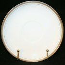 Royalton Golden Elegance White gold rim fine China 6" saucer decor translucent