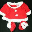 Build a Bear Workshop Dr Seuss Grinch Santa Coat Boots red white outfit