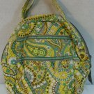Vera Bradley Lemon Parfait Paisley Yellow Green Lunch Tote Handbag Purse Bag