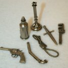 Clue 50th anniversary (tin) Game replacement Gun Candlestick Weapons & Holder