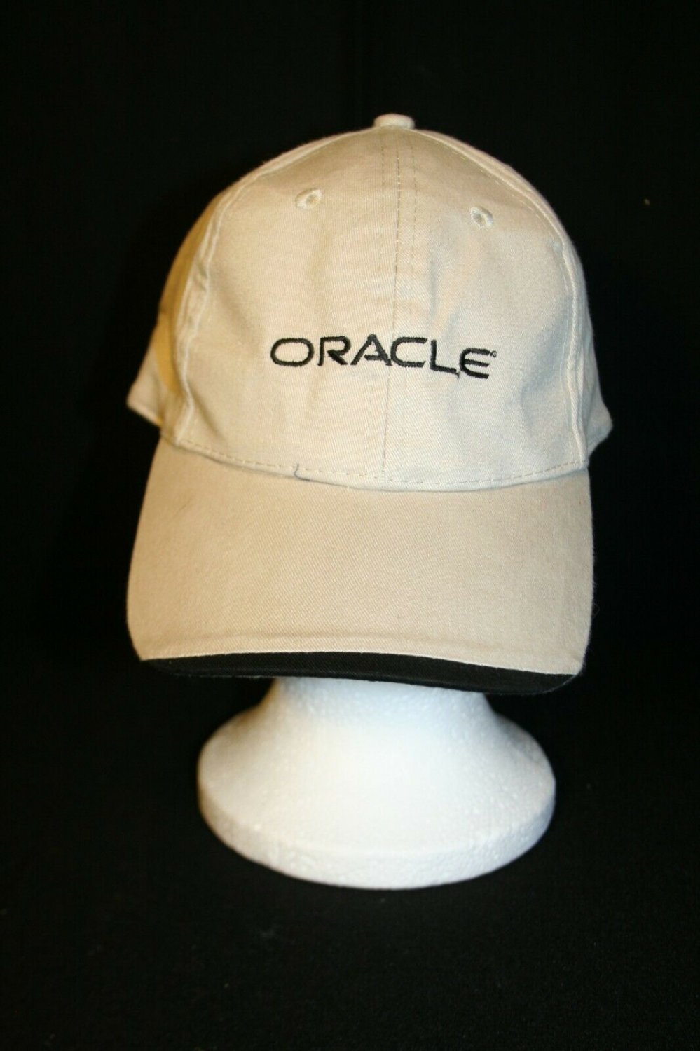 Oracle Corp computer software Khaki tan beige Dad Men Trucker adjustable hat cap