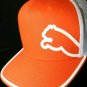 Puma White mesh Orange big cat logo snapback Dad Trucker hat cap w/tags