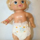 Baby Alive 2010 Blonde Blue Eye Talks Giggles Kicks Eats 14" Doll C015D WORKS