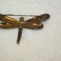 Turquoise Teal Blue Rhinestones Dragonfly Pin Brooch