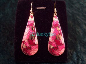stunning folk beatiful pink chandelier  drop earrings