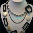 stunning noblest round & square with many chandelier necklace