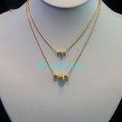 noblest stunning golden 2 rows refined necklace
