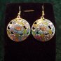 stunning folk beautiful rare colorful round earrings