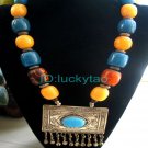 China Tibet Character Colorful beads Refined Necklace