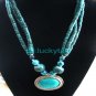ChinaTibet Character Turquoise 2Rows Necklace