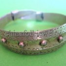 china character Miao silver bracelets pair
