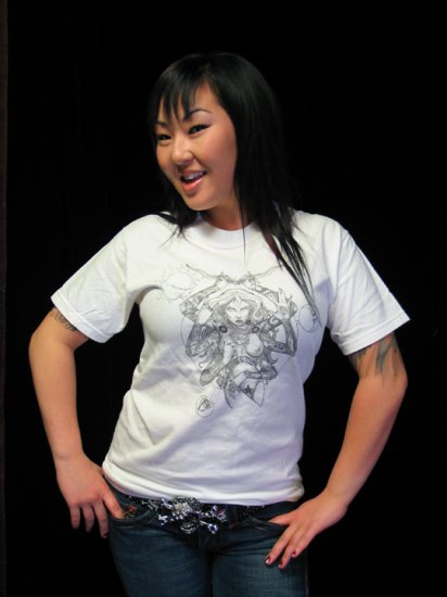 White Short Sleeve Graven Image Tattoo T-Shirt **XXX-LARGE**