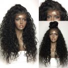 Long Kinky Curly Synthetic Lace Front Wigs With  Heat Resistant Glueless Natural Afro Fiber Wig
