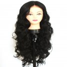 Bombshell 16-26 Inch Deep Wave Black Lace Front Synthetic Wig High Temperature Heat Resistant Women
