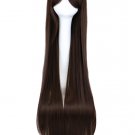 Long Straight Costume Cosplay Party Dark Brown 40" 100 Cm Synthetic Hair Wigs
