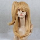 Fairy Tail Lucy Cosplay Wigs Synthetic hair Golden Yellow Cosplay Party Wig+One Ponytail