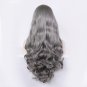 long wavy dark grey wig cosplay women heat resistant hair synthetic wigs