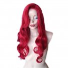 Long Women Wavy Synthetic Hair Cosplay wig Red Wig For Halloween Party