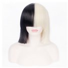 Rockstar Wigs Short Straight Sia Cosplay Wig T Black/Blond Color Women's Party Synthetic Hair