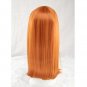 Medium Long Straight Cosplay Brown Orange 50 Cm Synthetic Hair Wigs