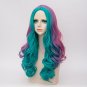 Rainbow Color Braid Long Curly Gothic Lolita Harajuku Anime Cosplay Christmas Costume Wig