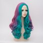 Rainbow Color Braid Long Curly Gothic Lolita Harajuku Anime Cosplay Christmas Costume Wig