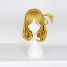 Synthetic Curly Coplay Wig Yellow Color With braid Synthetic 100% High Temperature Fiber Hair WIG