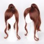 40CM Medium Curly Brown Color heat Resistant Synthetic One Ponytails hair  WIG