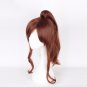40CM Medium Curly Brown Color heat Resistant Synthetic One Ponytails hair  WIG