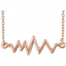 14K Rose Heartbeat 16-18" Necklace
