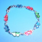 Double Heart Paua Shell Bracelet