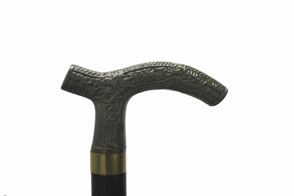 CLASSIC Gentleman's Walking Cane Textured Grip 36.3 Inches with stainless steel blade