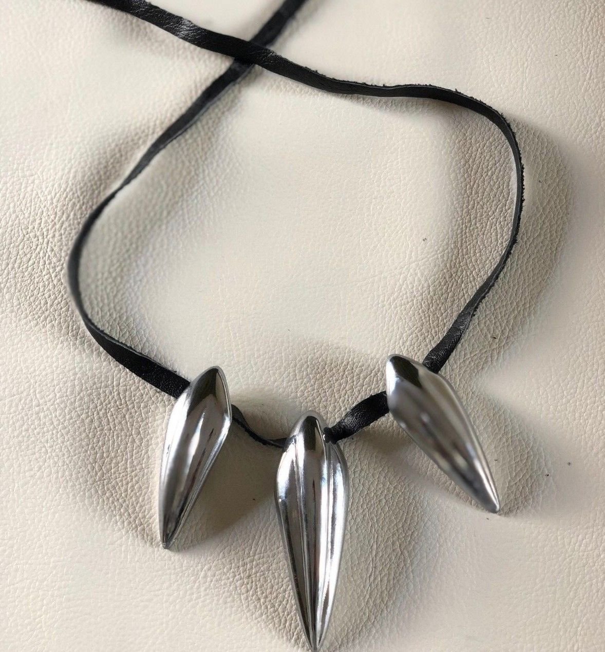 Black Panther Necklace Claw Paw Cosplay Wakanda Jewelry leather strap